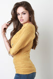 Suede Asymmetrical Dolman Top