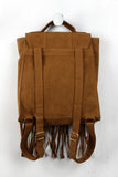 Suede Fringe Backpack