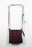 Triple Zip Vegan Leather Crossbody Bag