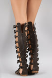 Studded Strappy Teardrop Open Toe Gladiator Flat Sandal