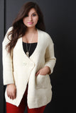 Thick Knit Two Button Coat